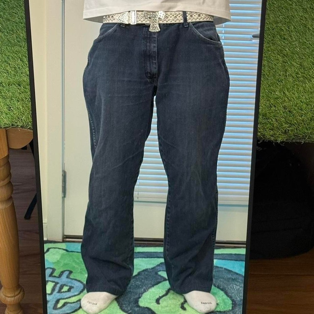 Wrangler Broken Twill Bootcut Fit Blue Jeans 36x30